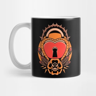 locked heart tattoo Mug